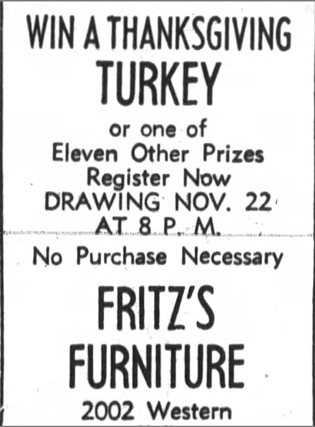 Win a Thanksgiving turkey